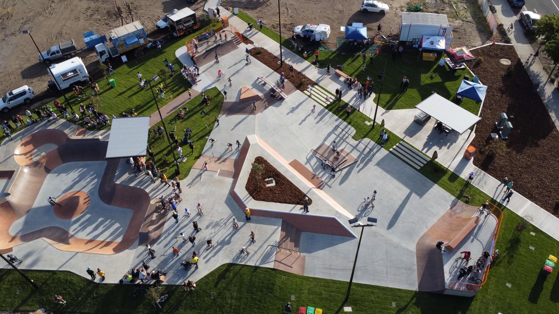 Dalyellup arial shot of Skate Park