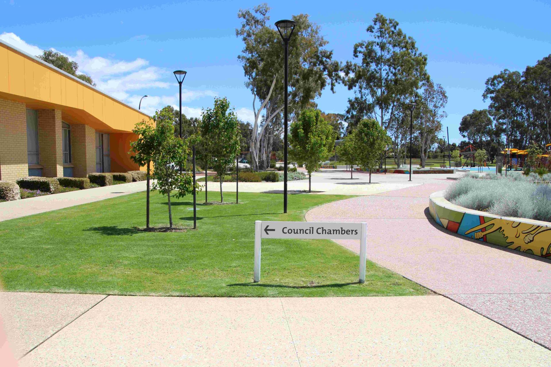 outside view of shire council chambers building