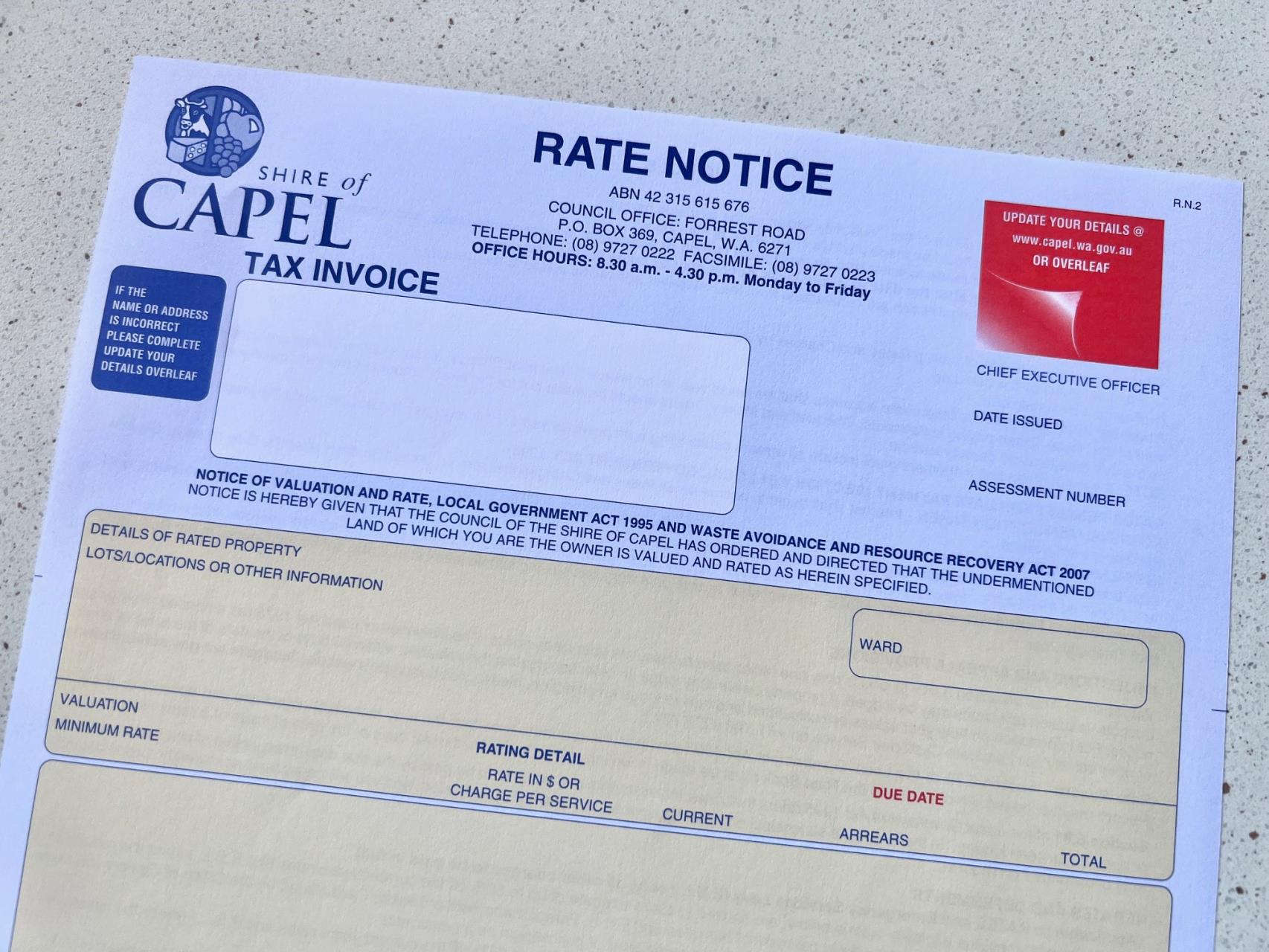 Copy of Rates notice