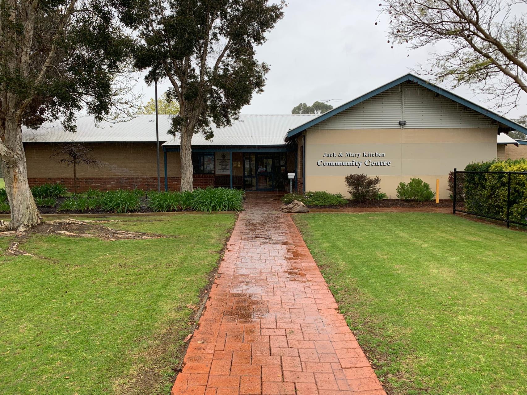 Outside view of Mary and Jack Kitchen Community Centre building