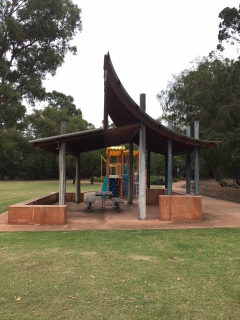 Sherwood Park playground and shelter